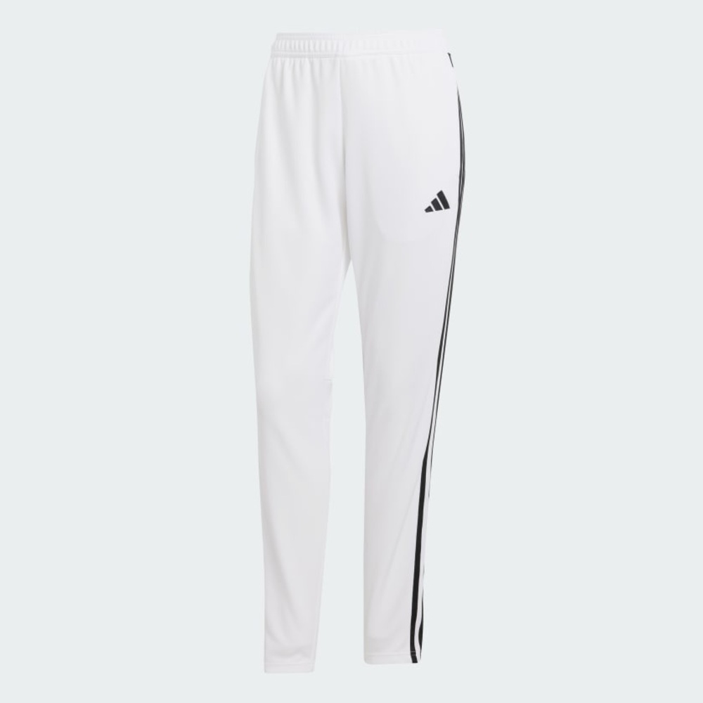 Adidas White Track Pants with Black Stripes